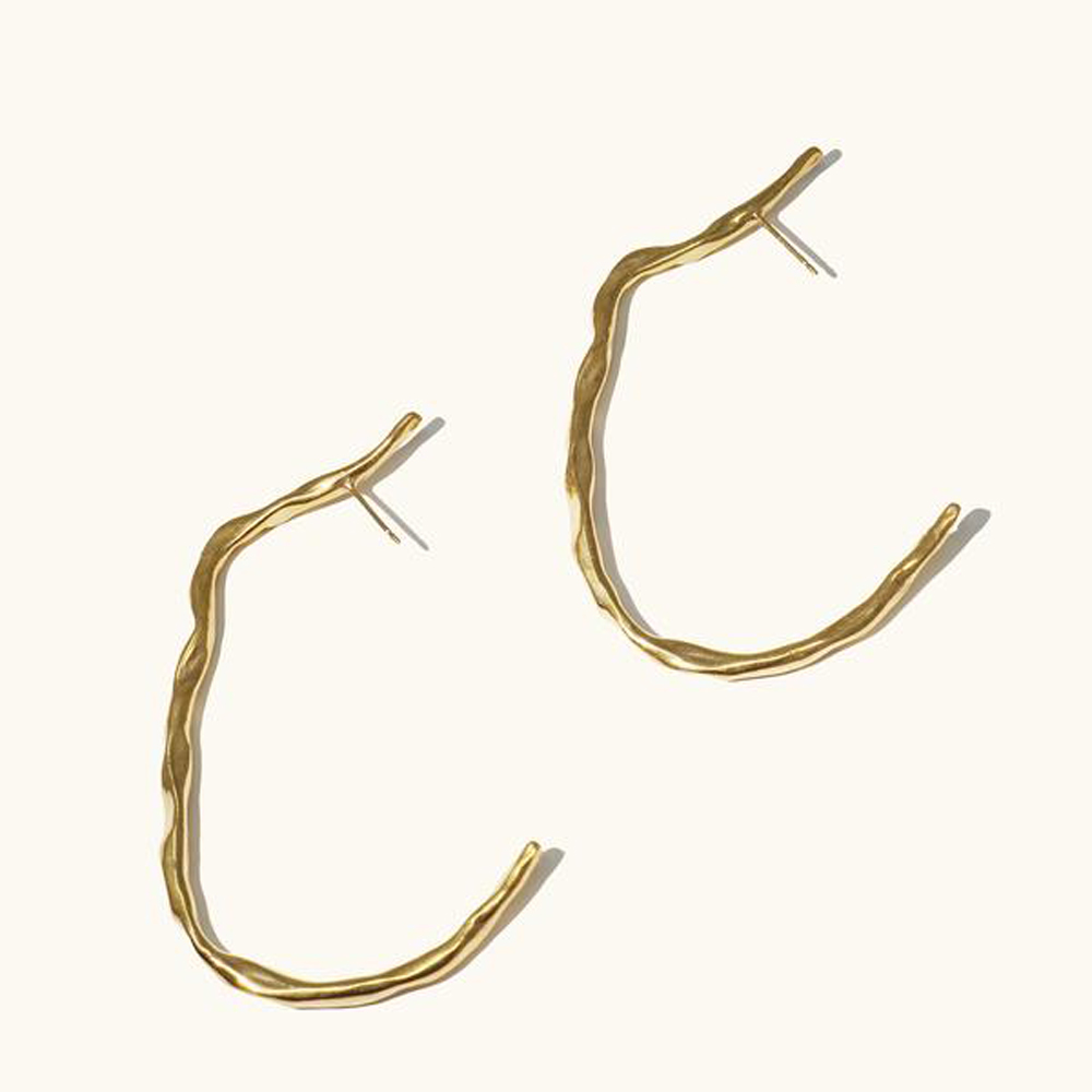 Cled sustainable golden hoops