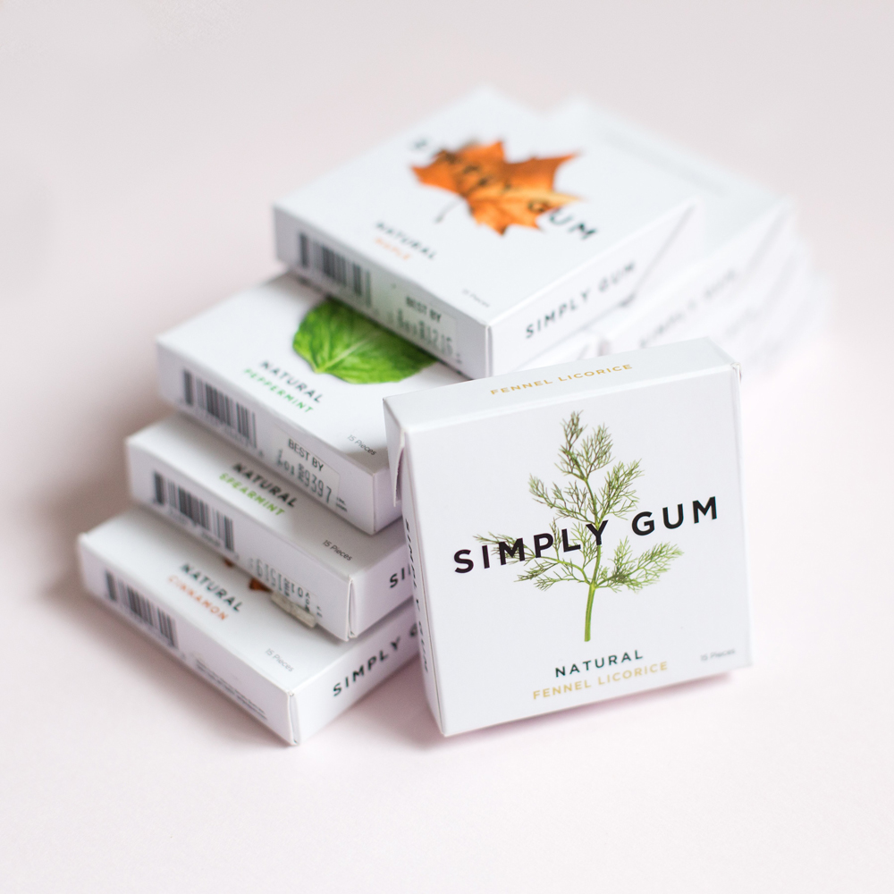 Simply Gum organic natural biodegradable chewing gum
